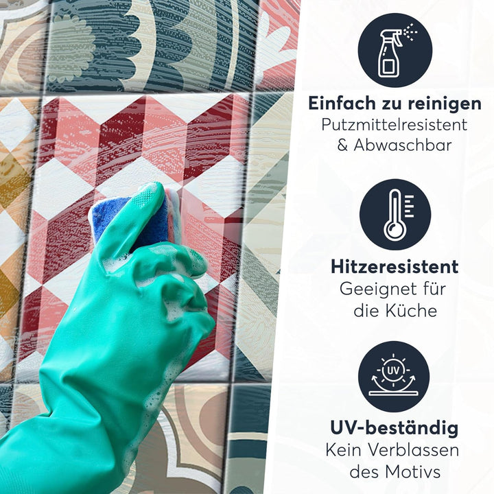 CREATISTO Mosaik Klebefliesen Stickerfliesen Fliesenfolie - Selbstklebende Fliesen Folie I Stickerfl