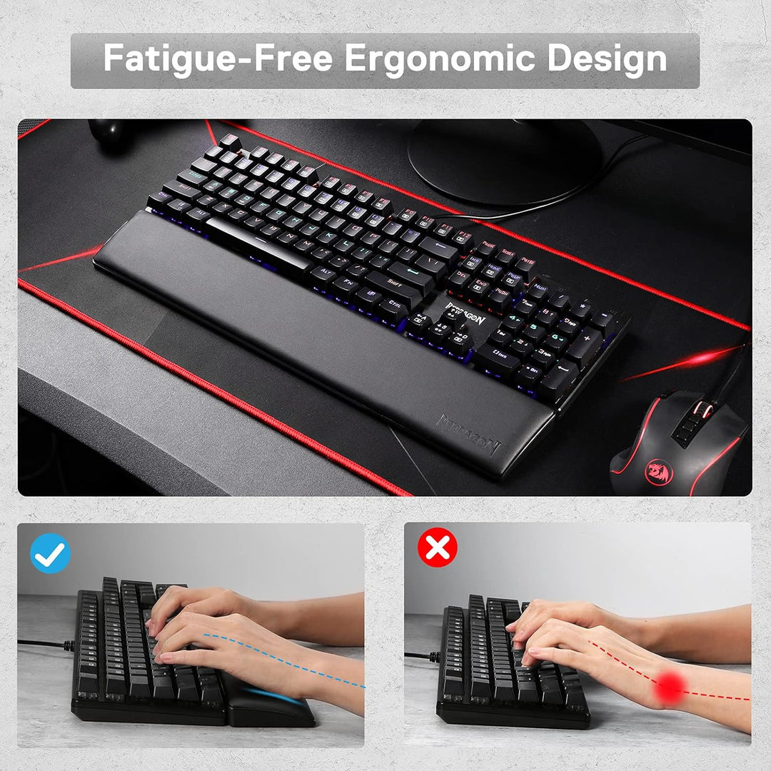 Redragon P037 Meteor L Computer Tastatur Handballenauflage, Ergonomische Handballenauflageaus weiche