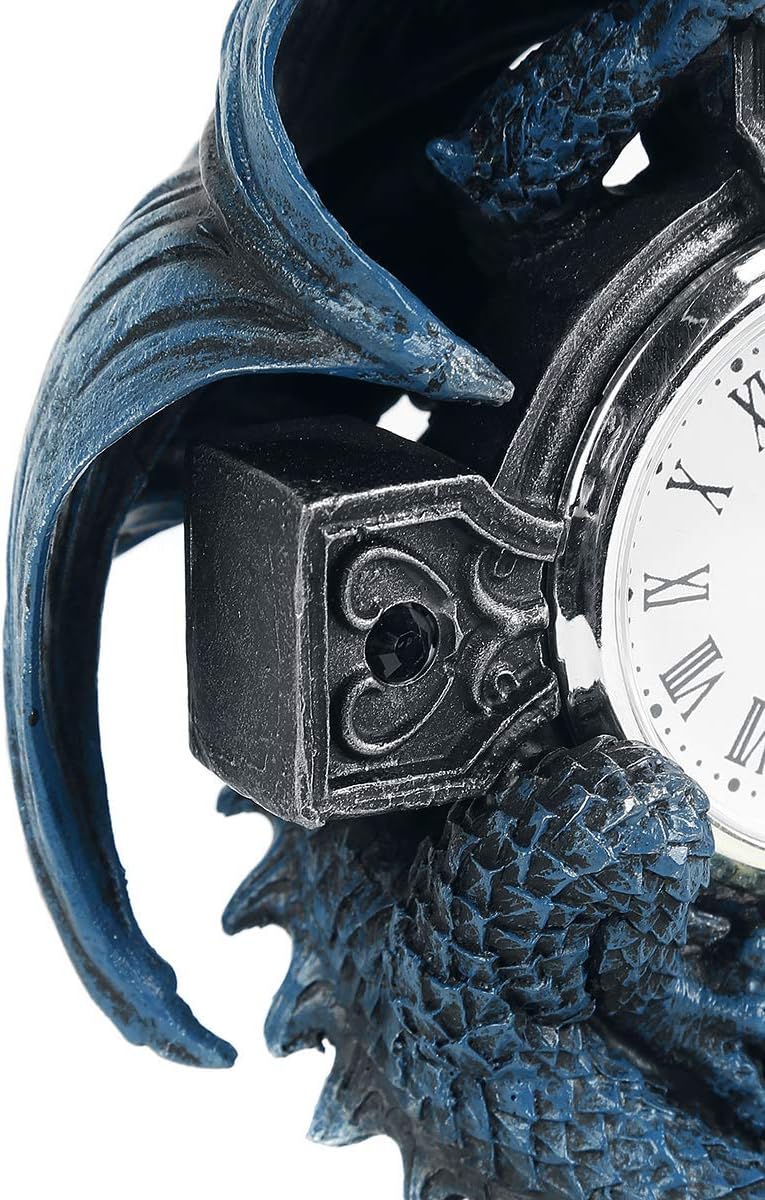 Nemesis Now B3602J7 Draco Uhr Anne Stokes 17,8 cm, Harz, Blau, Einheitsgrösse