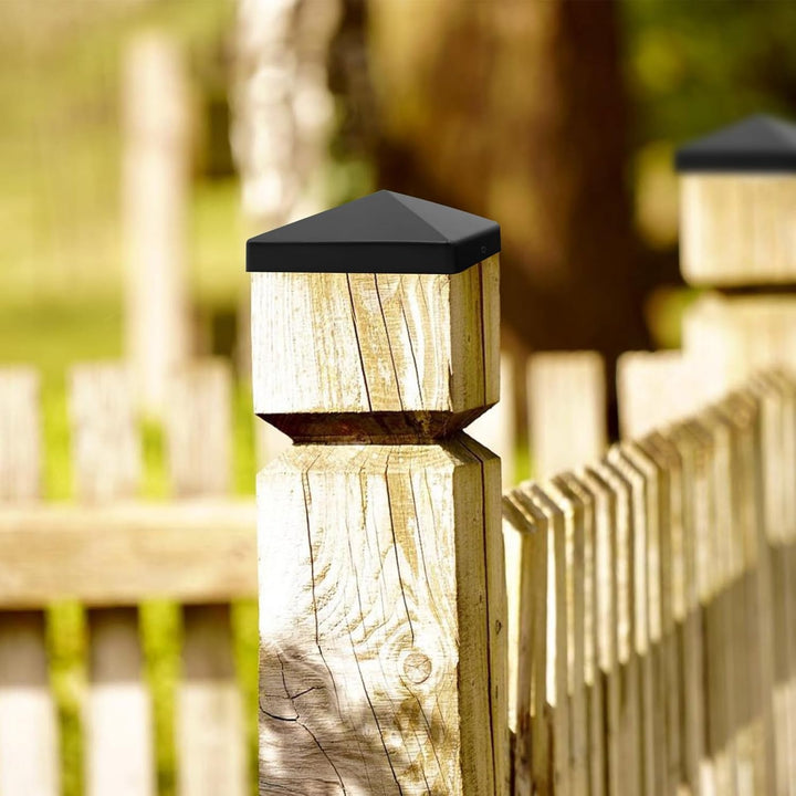 Pfostenkappen, 10 Stück Zaunpfahlkappe, Pfostenkappe, 10x10cm Zaun Pfosten Kappen, Zaunpfostenaufsät