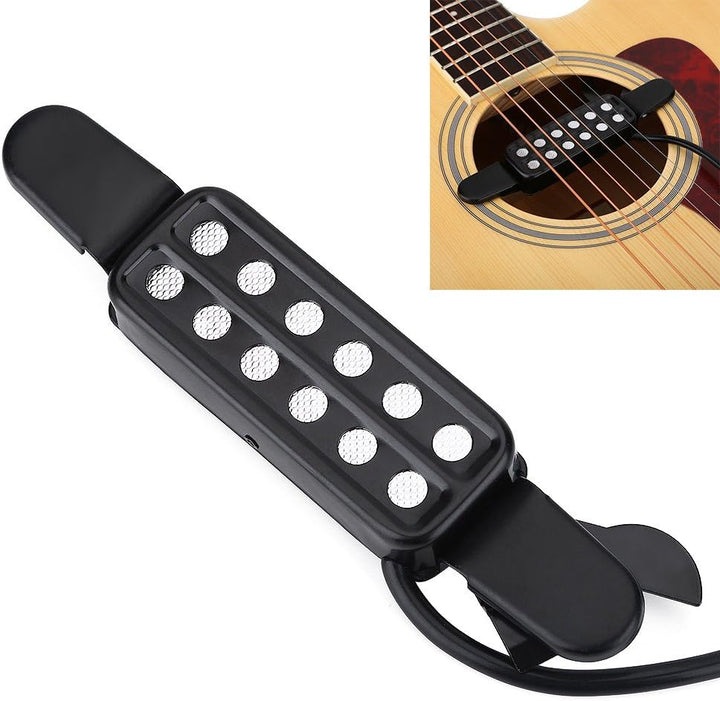 Gitarren Tonabnehmer Akustikgitarre Pickup 12 Schallloch Magnetic Classic Transducer Westerngitarre