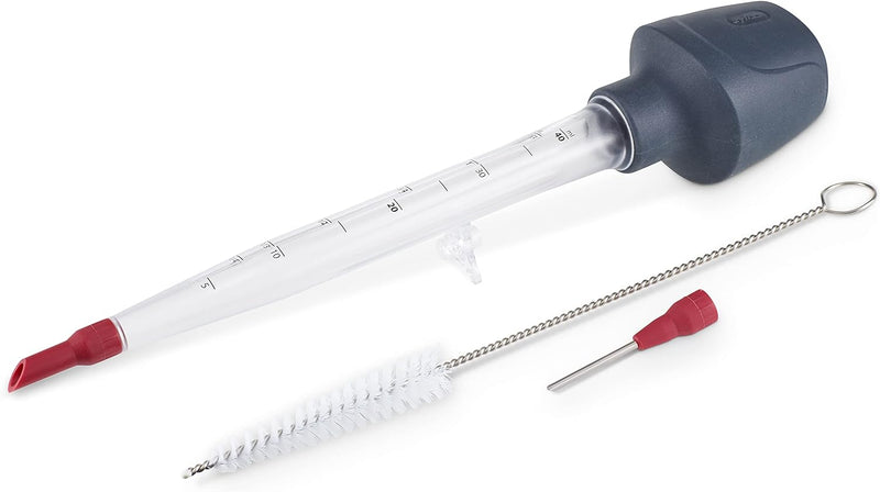 Zyliss | E980104 | Bratensaftspritze | anthrazit rot | Übergiessen und Einspritzen | perfekt um Flei