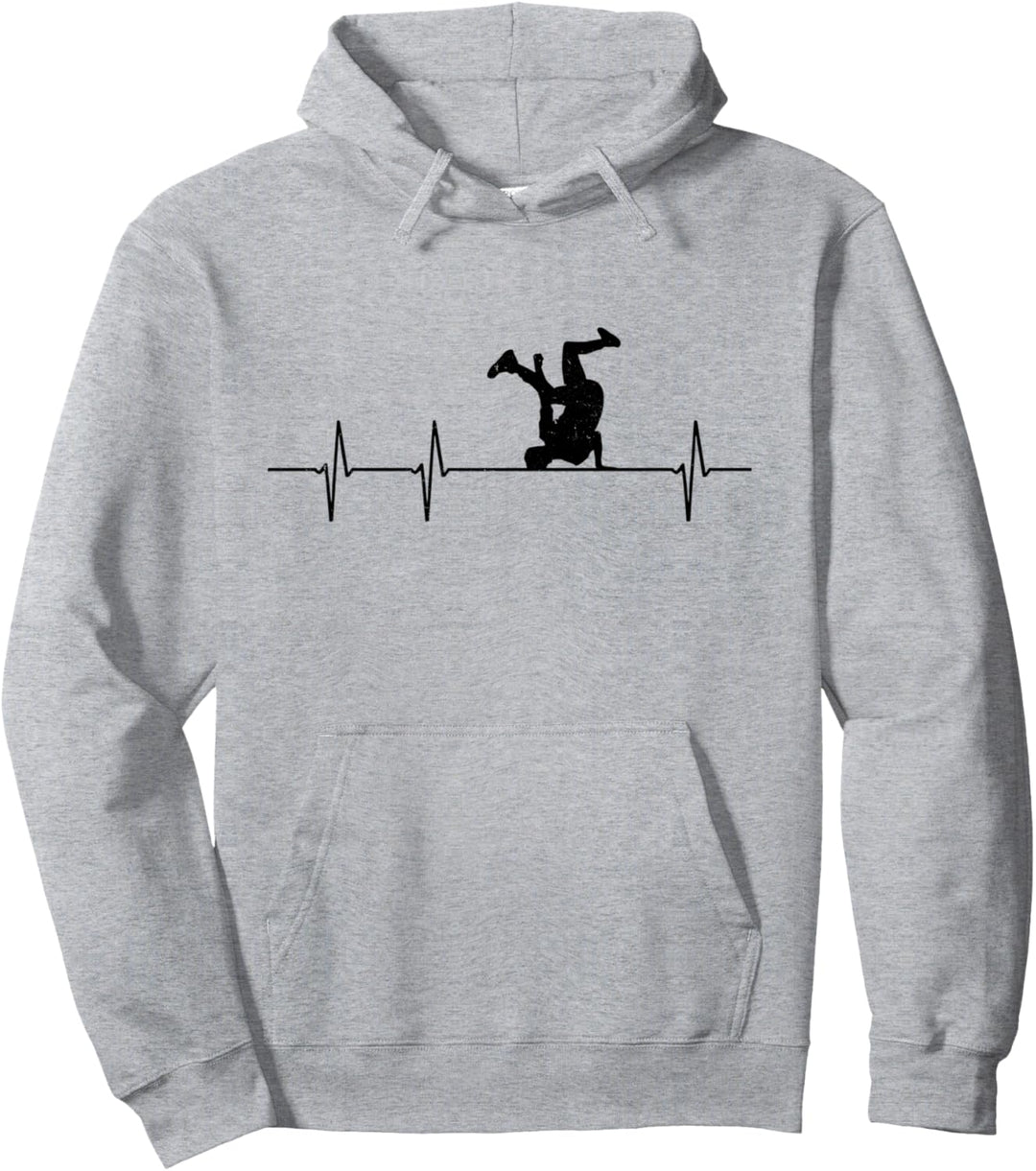 Breakdance Herzschlag Herzfrequenz Breakdancer Pullover Hoodie