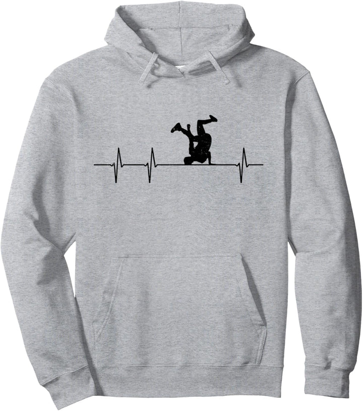 Breakdance Herzschlag Herzfrequenz Breakdancer Pullover Hoodie
