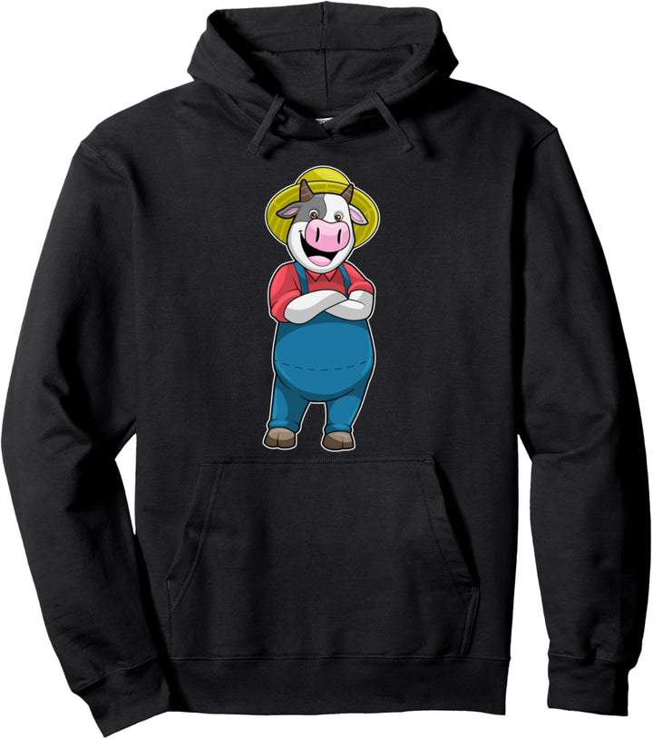 Kuh Landwirt Blaumann Hut Pullover Hoodie