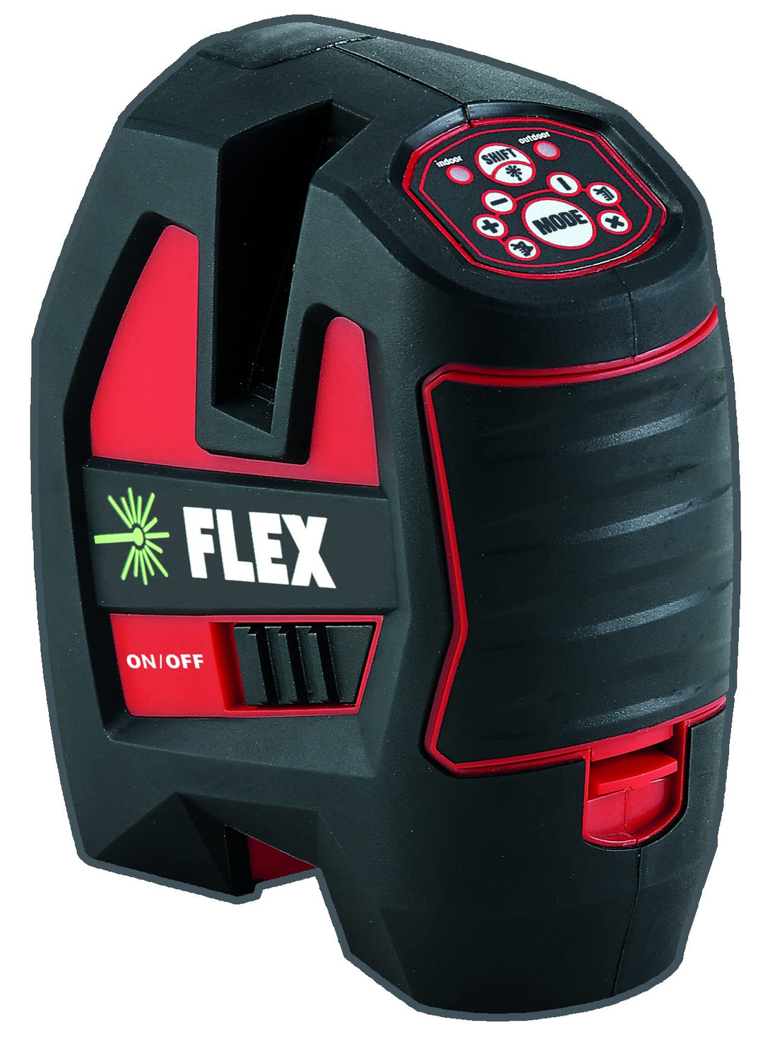 Flex Kreuzlinien Laser mit Empfängermodus (selbstnivellierend, horizontale + 2 vertikale Linien, Gen