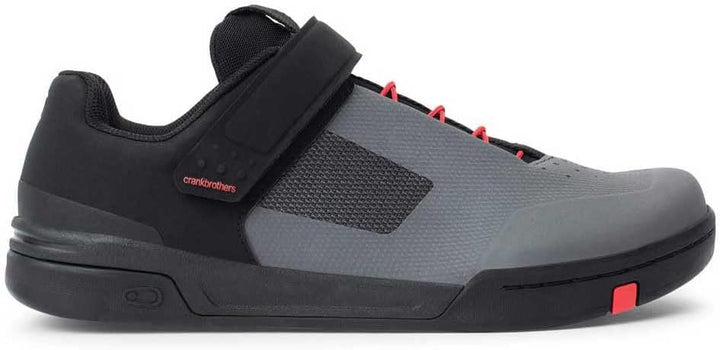 Crank Brothers Unisex Stempel Speed Lace Fahrradschuhe, Grau Schwarz Rot