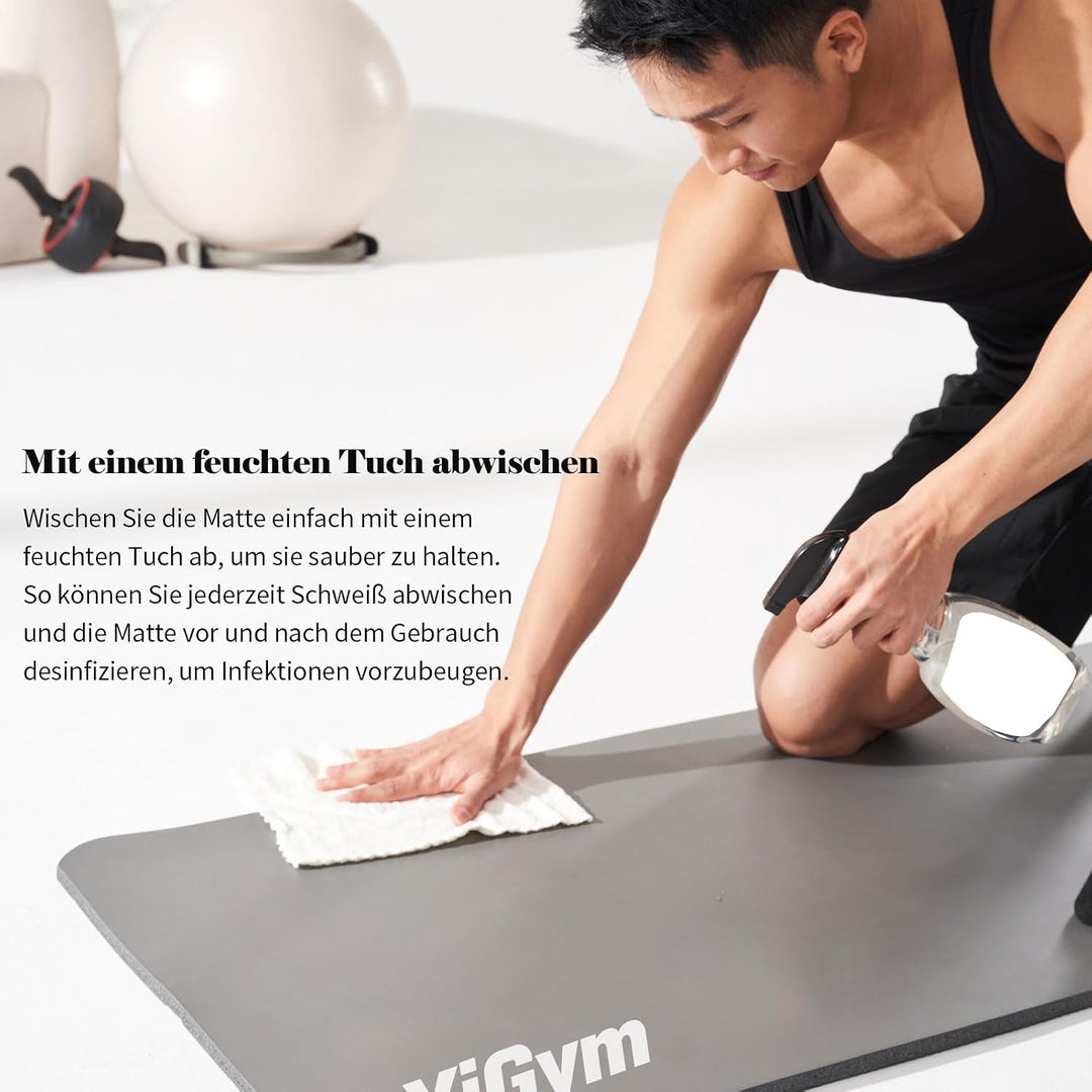 Gymnastikmatte 195x61x1,2cm NBR Yogamatte Dicke Fitnessmatte | Mit Tragegurt, für Home Gym Bodenturn