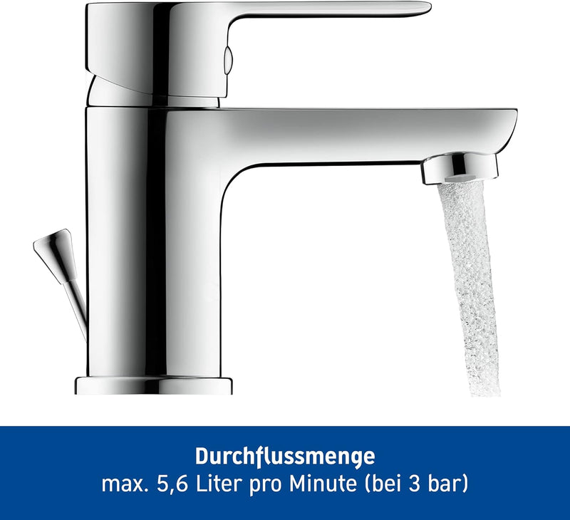 Duravit A11010 A.1 Einhebel-Waschtischmischer, Chrom mit Zugstangen-Ablaufgarnitur