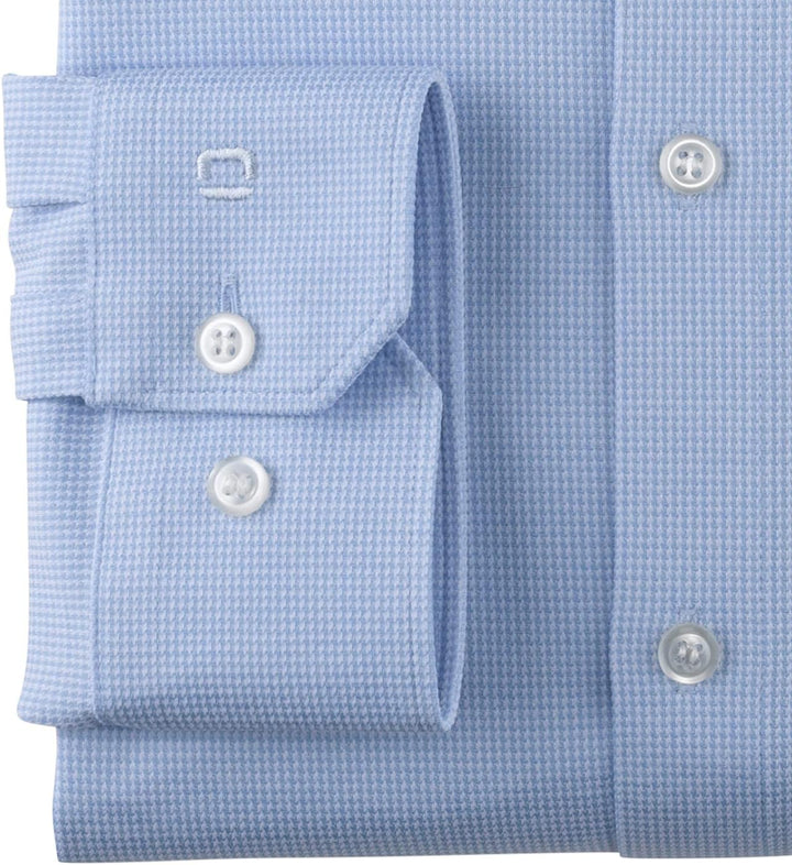 OLYMP Herren Businesshemd No. Six 24/Seven,Gemustert,super Slim,Kent-Kragen 37 Bleu 11, 37 Bleu 11