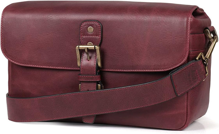 MegaGear MG1703 Torres Umhängetasche für Spiegel-, Sofort- und DSLR-Kameras, echtes Leder, Kastanien