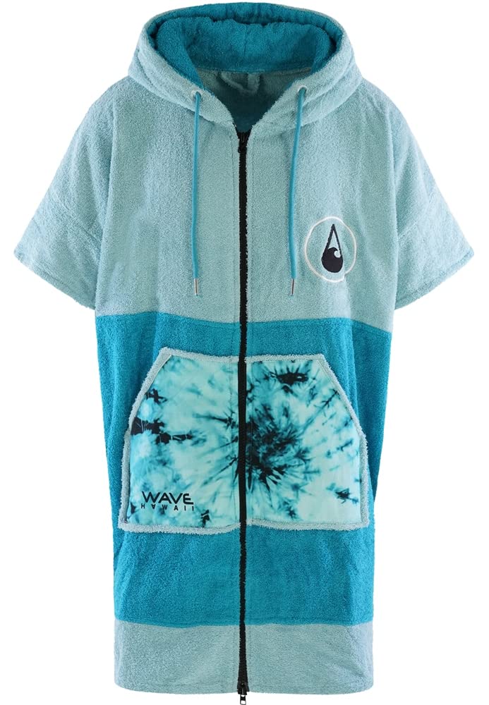 WAVE HAWAII Poncho Flyh Surfponcho 100% Baumwolle für Körpergrössen von 155-185 cm Umkleidehilfe für