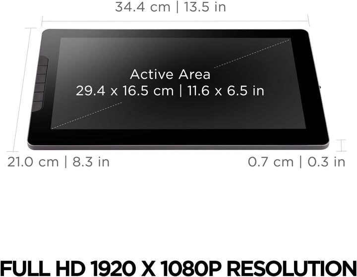 Viewsonic ID1330 (33,7 cm) (13,3 Zoll) PenDisplay Tablet zum Zeichnen und Schreiben (Full-HD, IPS Di