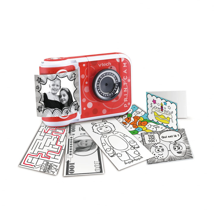 VTech Kidizoom Print Cam, Kinderkamera mit Sofortdruck – ab 5 Jahren – Version FR