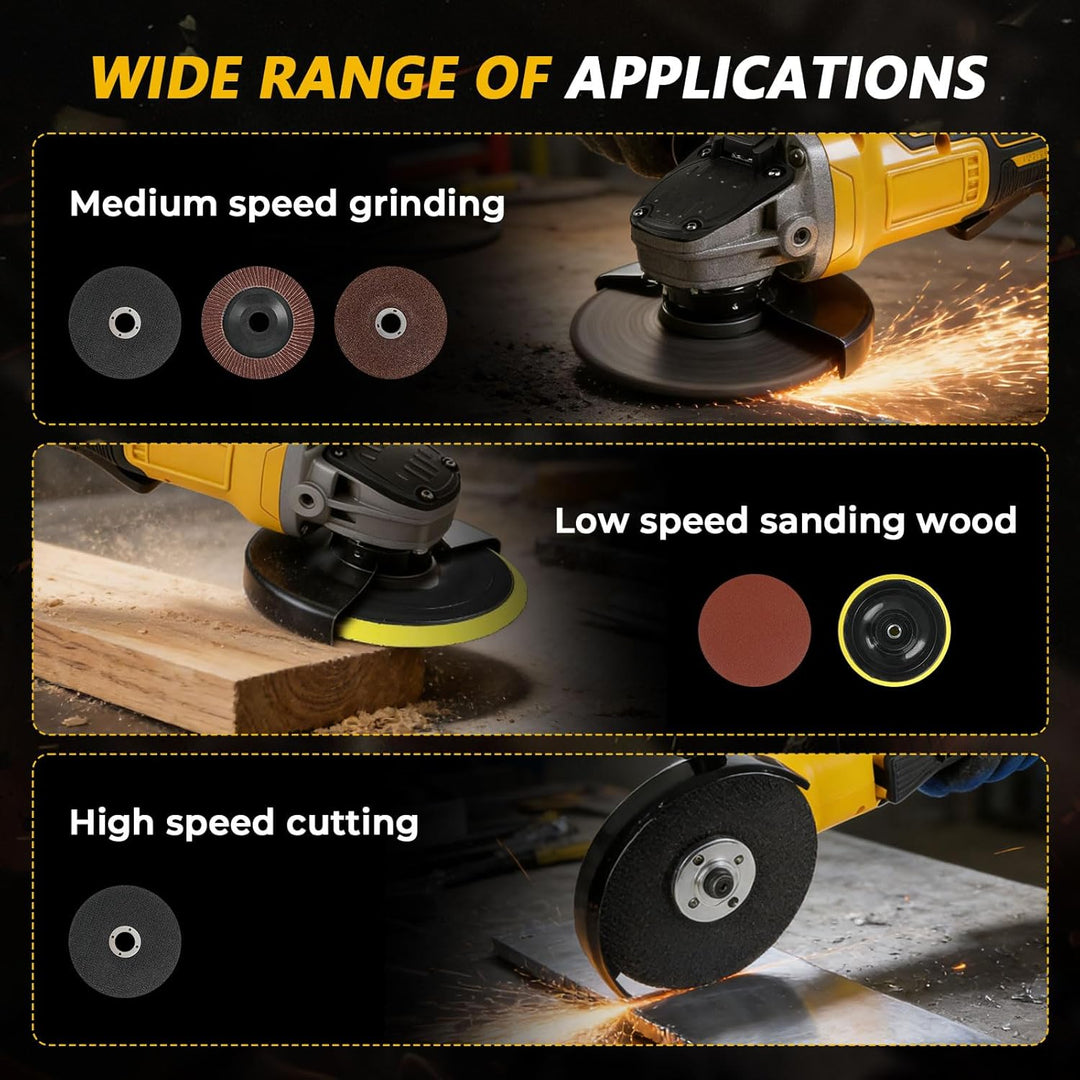 Akku-Winkelschleifer für Dewalt 18 V 20 V, 125 mm, 8500 U/min, bürstenlos, elektrisch, 3-Gang-Schlei