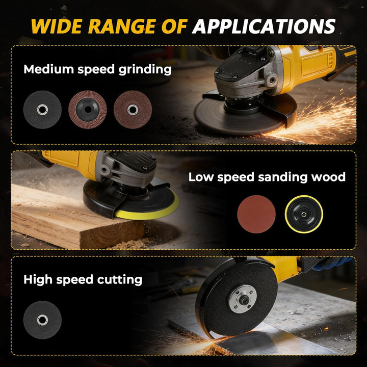 Akku-Winkelschleifer für Dewalt 18 V 20 V, 125 mm, 8500 U/min, bürstenlos, elektrisch, 3-Gang-Schlei