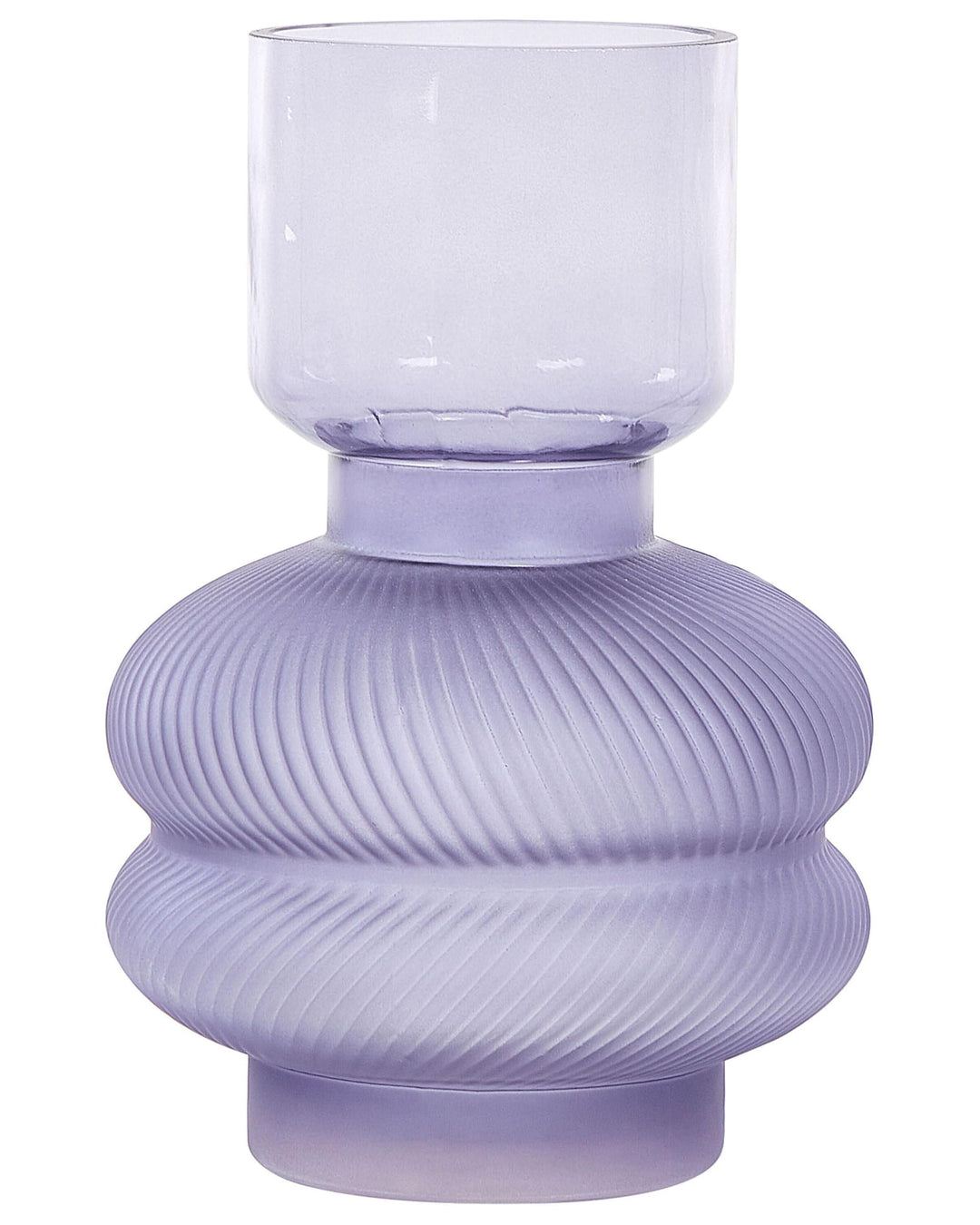 Deko Blumenvase Glas violett 24 cm organische Form mit schmalem Hals Rodia