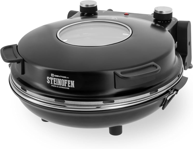 Pizzaofen Pizzamaker Elektrisch mit Pizza-Stein, Leistung 1200 WATT, bis zu 400°C, Steinofen Pizzama