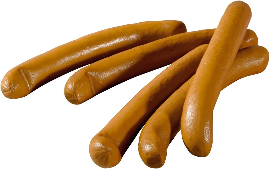 Wiener Würstchen braun Lebensmittel-Attrappe 4 x 15 cm Deko Wiener Würstchen künstliche naturgetreue