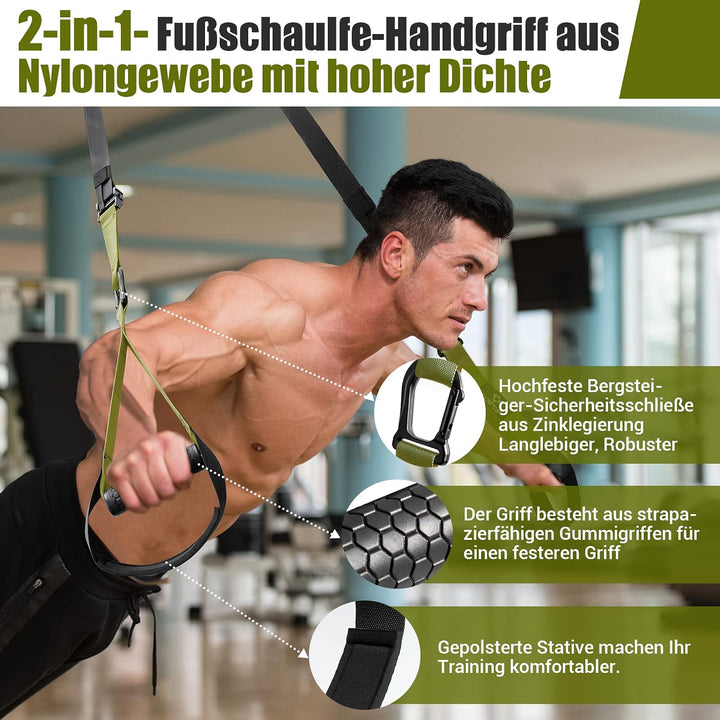 Schlingentrainer, Sling trainer mit Türanker für ein Ganzkörpertraining | Schlingentrainer für verst