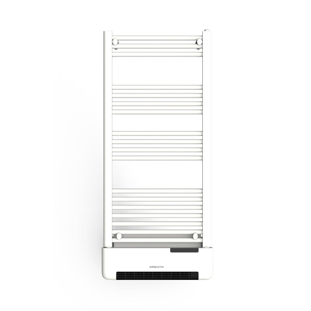 CREATE / WARM Towel Advance/Elektrischer Heizkörper mit Handtuchwärmer und WLAN, Weiss / 51,5x11x115