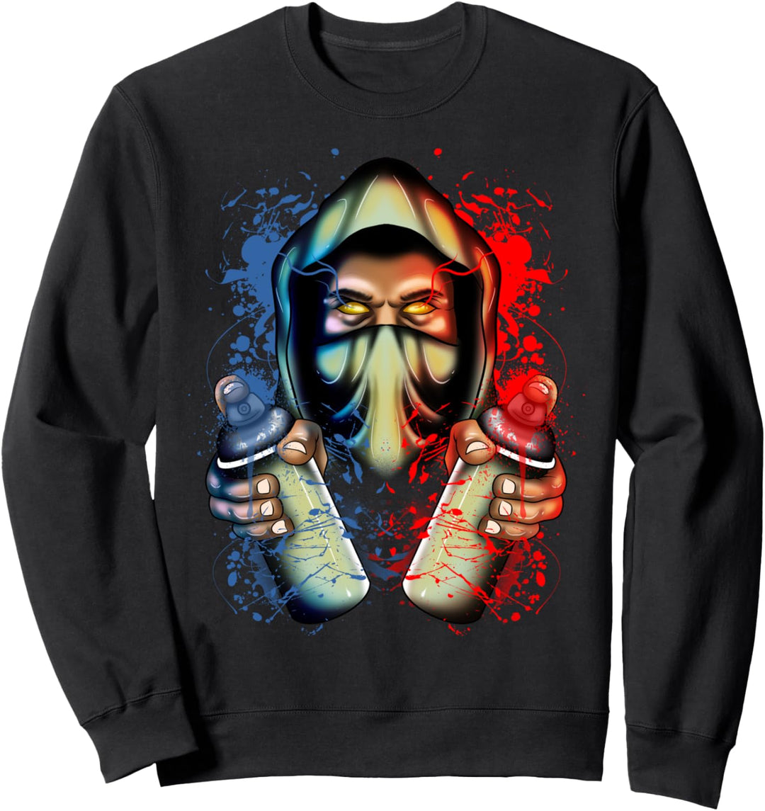 Graffiti-Künstler mit Sprühdosen Tagger Street Art Sweatshirt