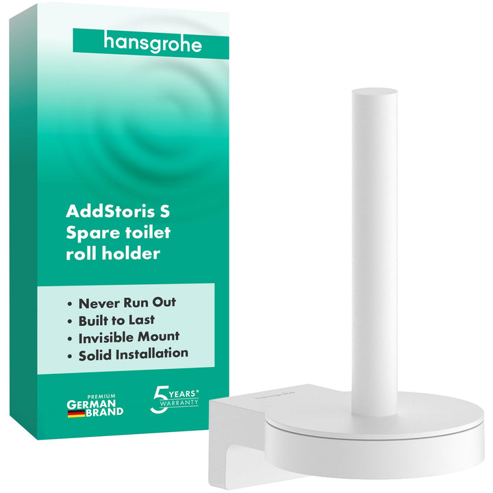hansgrohe AddStoris S - Ersatzpapierrollenhalter, Toilettenpapierhalter für Wandmontage, Klopapierha