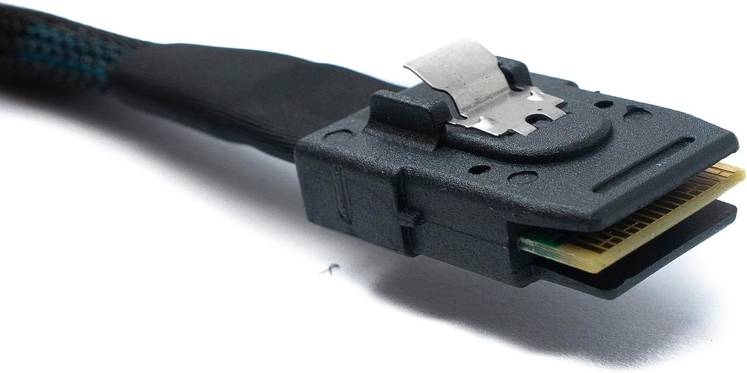 SYSTEM-S SFF-8643 Kabel 100 cm Mini SAS HD zu SFF-8087 Adapter für SSD Festplatte Motherboard