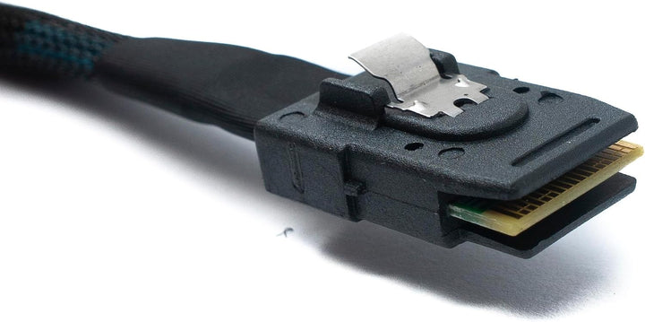 SYSTEM-S SFF-8643 Kabel 100 cm Mini SAS HD zu SFF-8087 Adapter für SSD Festplatte Motherboard