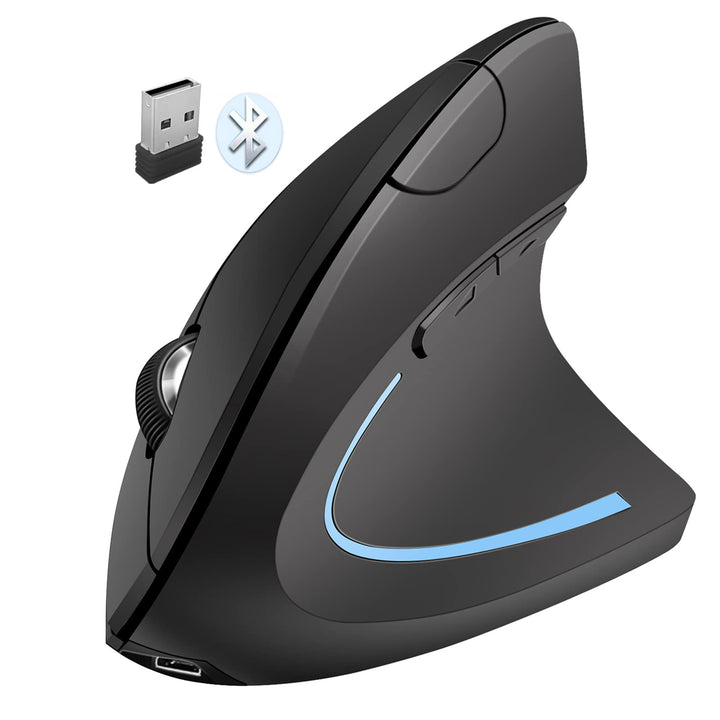 Ergonomische Maus Kabellos Bluetooth Wiederaufladbare Vertikale Funk Maus (2,4 GHz+BT5.1) Modus mit