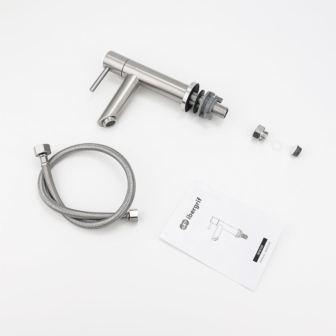 Ibergrif M18103 Kaltwasser-Waschtischbatterie, Einhand-Waschtischbatterie für Aussenbereich, Gäste-W