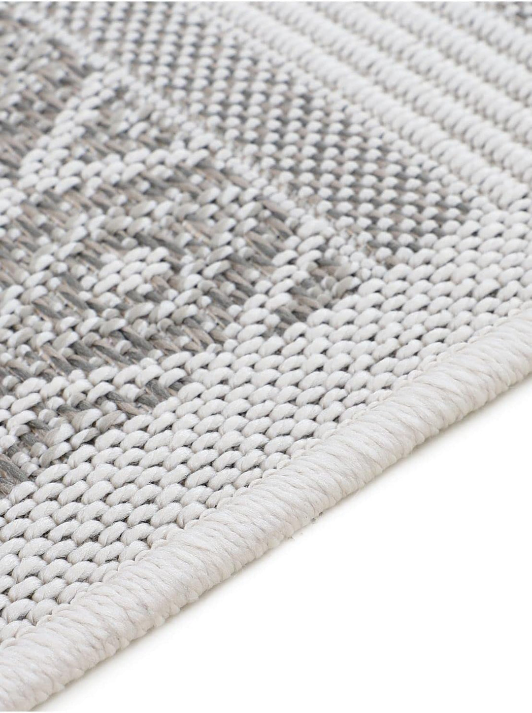 carpetfine In- und Outdoor Teppich Boho Läufer Beige Flachgewebeteppich 60x180 cm | Moderner Teppich