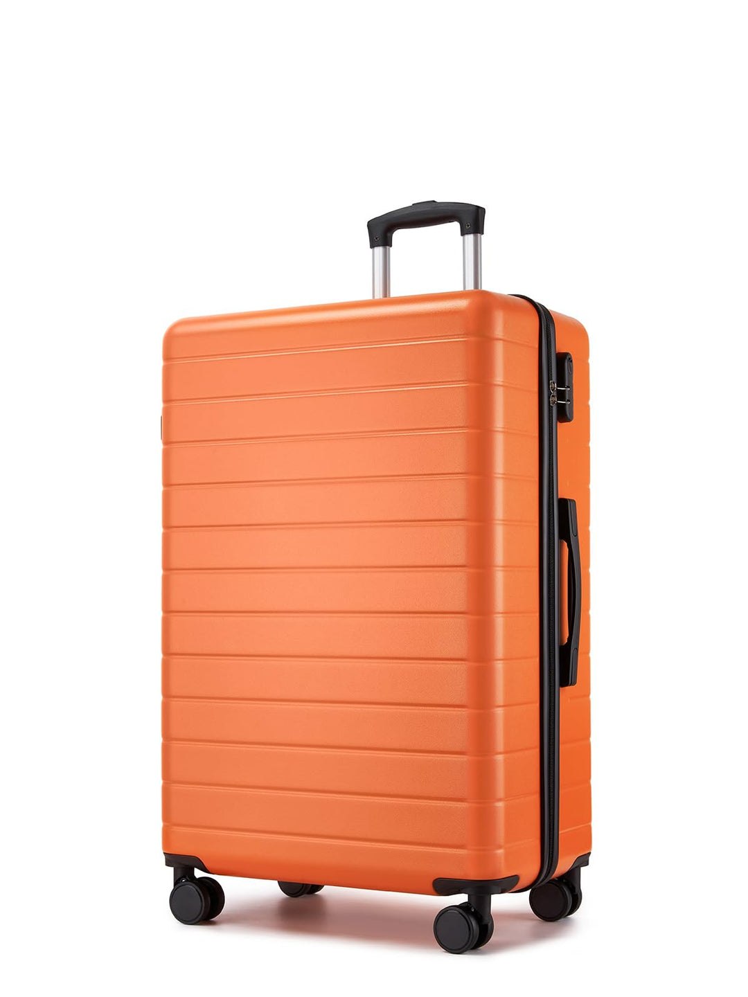 Grosser Koffer XL, Hartschalenkoffer aus ABS, Leichter Trolley mit 4 Leisen 360° Doppelrollen, Integ