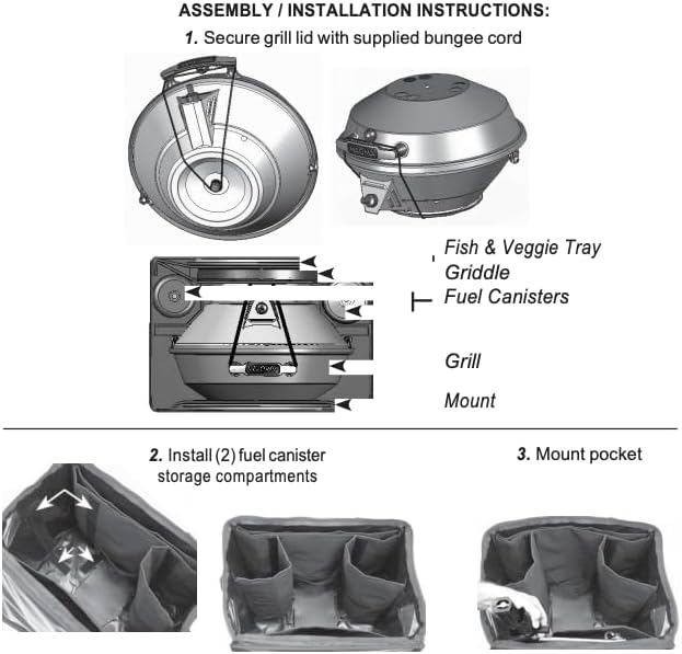 Magma A10–991 Gepolsterte Grill und Zubehör, der/Storage Fall für Wasserkocher Grills mit 43,2 cm Du