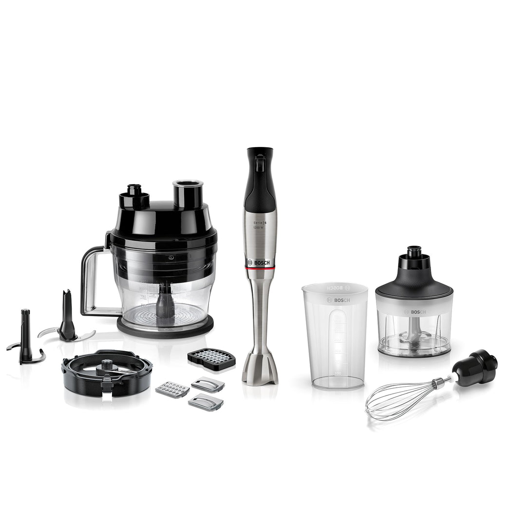 Bosch Stabmixer ErgoMaster Serie 6 MSM6M8X1, 10 Jahre Motorgarantie, Edelstahl-Klingen, verschleissf