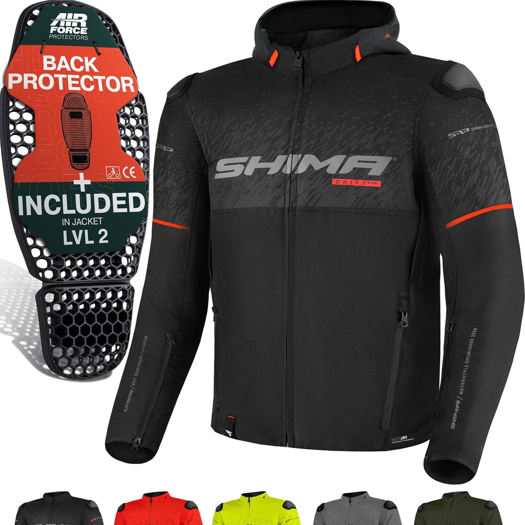 SHIMA Unisex Drift Jacke, Schwarz, XL Herren Wasserdicht XL Schwarz, Herren Wasserdicht XL Schwarz