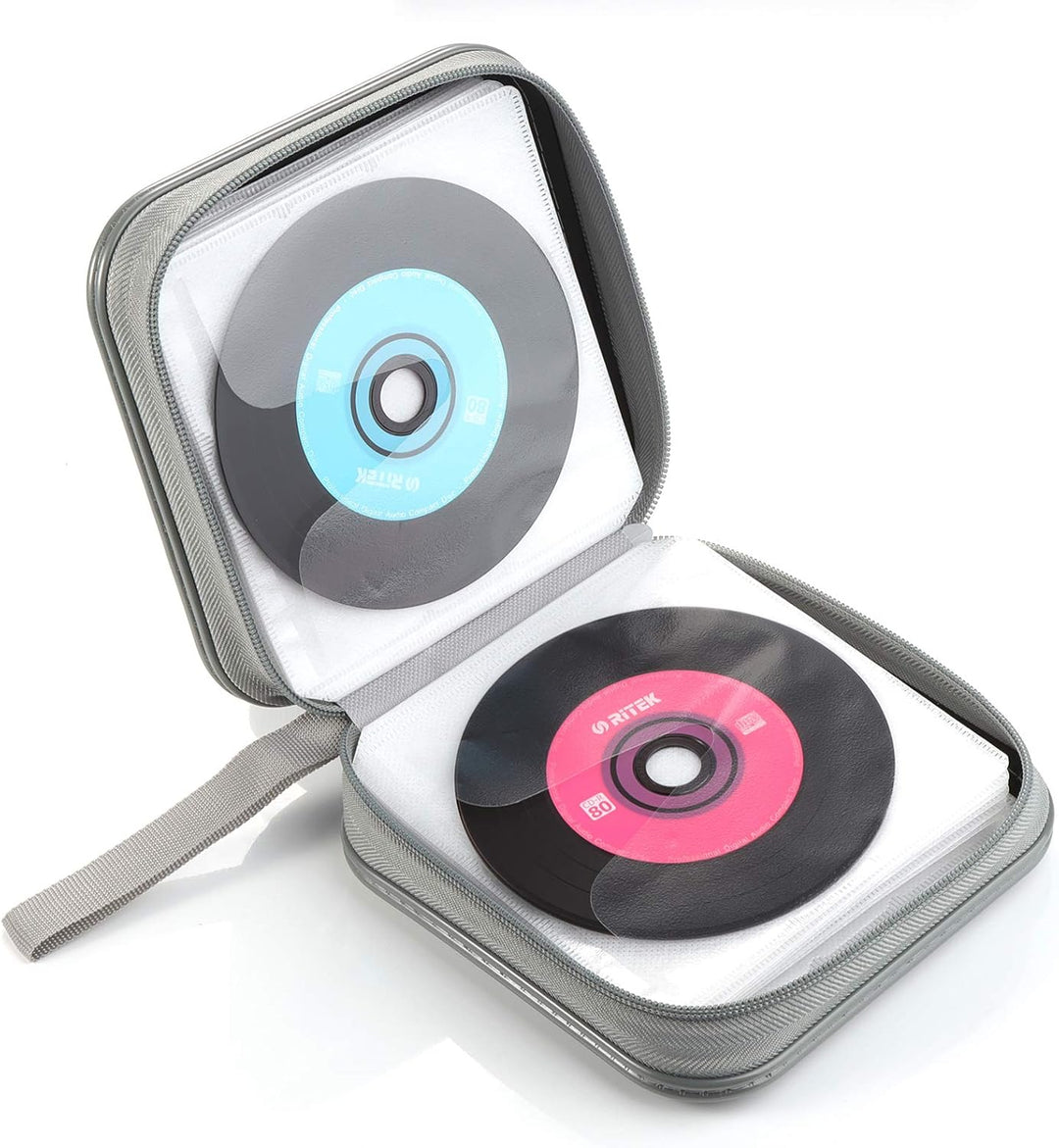 alavisxf xx CD Tasche, 48 DVD Tasche Hartplastik CD Taschen Aufbewahrung Schutzhülle DVD Lagerung CD