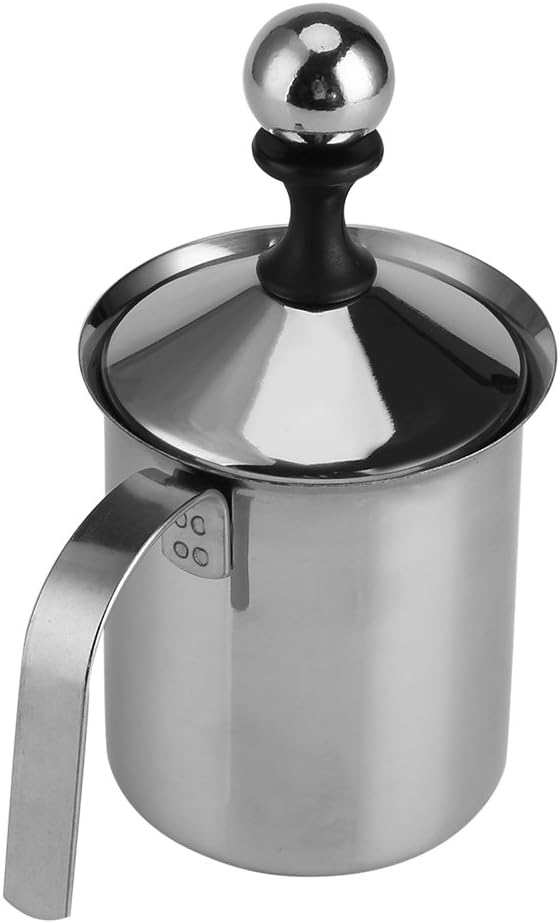 Milchaufschäumer Manuell, Milchschäumer Hand Double Mesh Milchschaum Edelstahl Milk Frother Milchsch