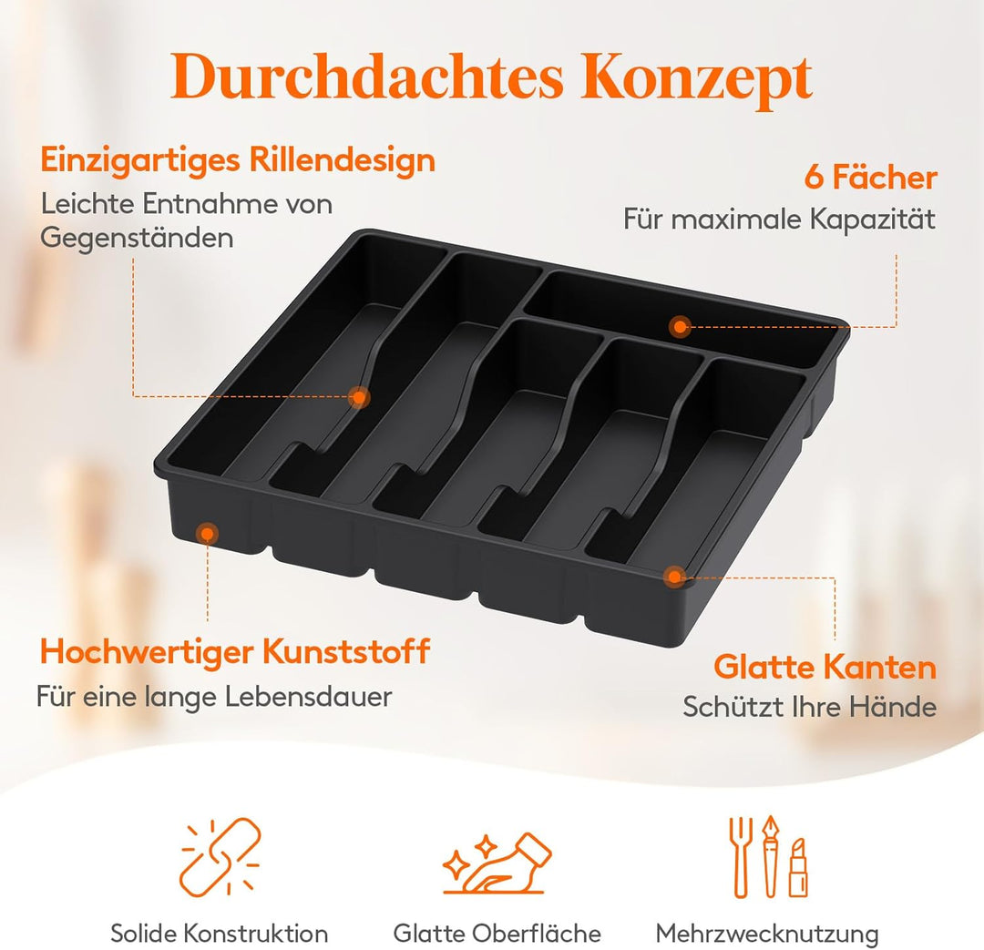 Lifewit Besteckkasten für Schubladen, Besteck Organizer Schublade Organizer Küche Kompakt Besteckein