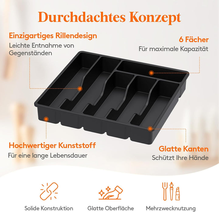 Lifewit Besteckkasten für Schubladen, Besteck Organizer Schublade Organizer Küche Kompakt Besteckein