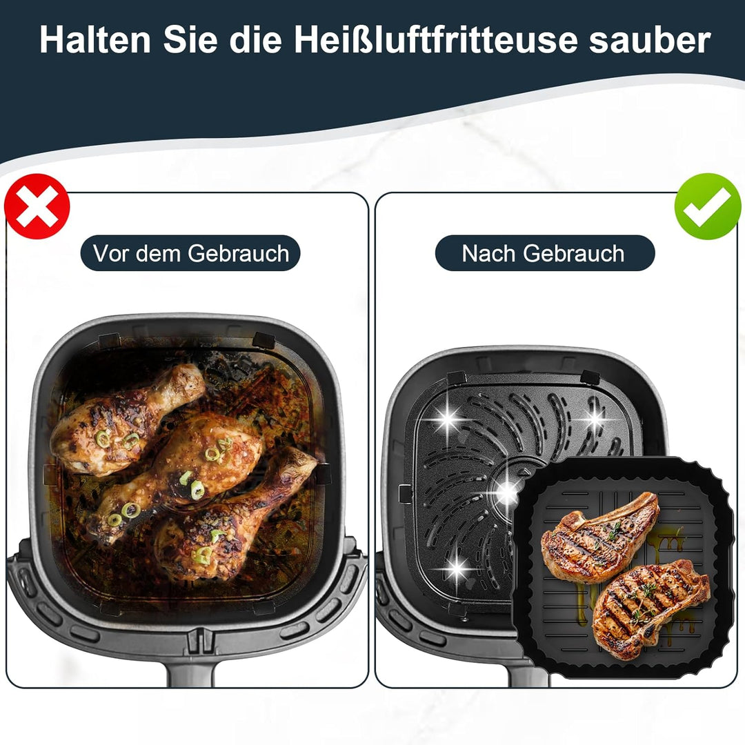 Silikonform Heissluftfritteuse für Russell Hobbs Air Fryer XXL 8,3L (27632-56), Airfryer Silikonform