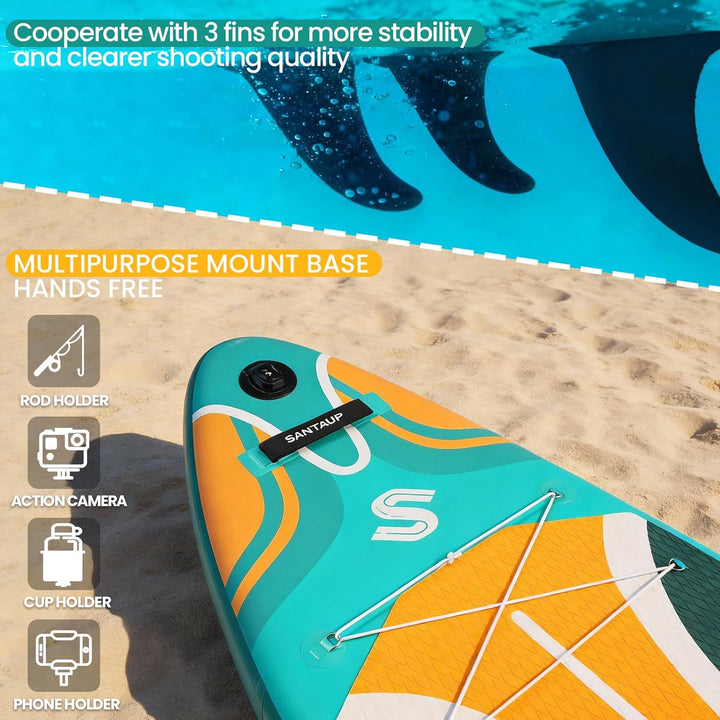 SantasupAufblasbares Stand Up Paddle Board 320/335cm Surfbrett SUP Komplettes Paddleboard Zubehör Ve
