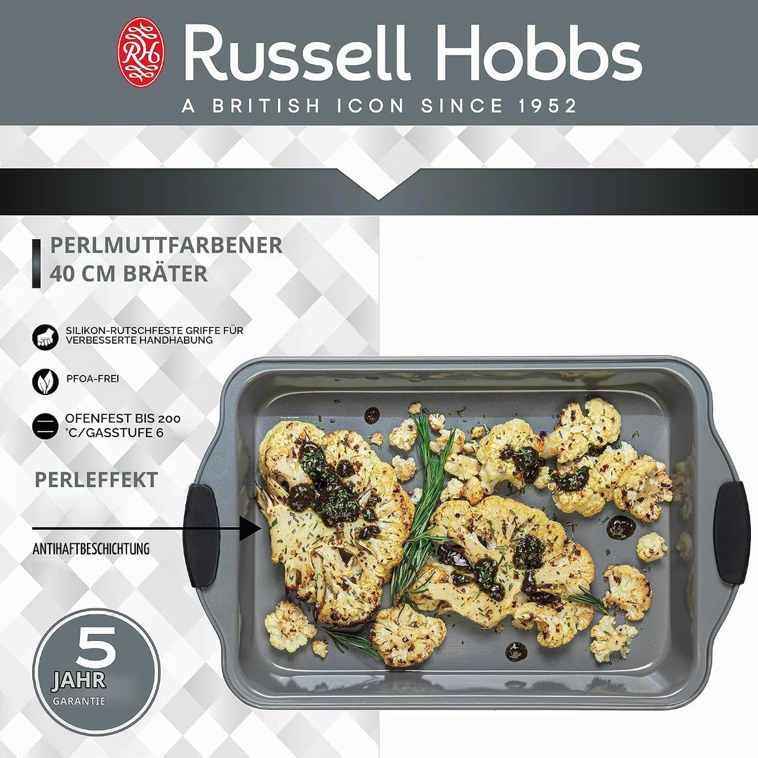 Russell Hobbs Backblech 40-cm-Bräter Backblech, Backform, Backofenform, Kuchenform mit Antihaftbesch