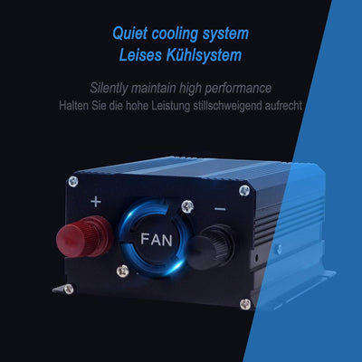 Yinleader Wechselrichter 400W 12V auf 230V 2 USB kfz Spannungswandler Inverter DC AC Umwandler Strom