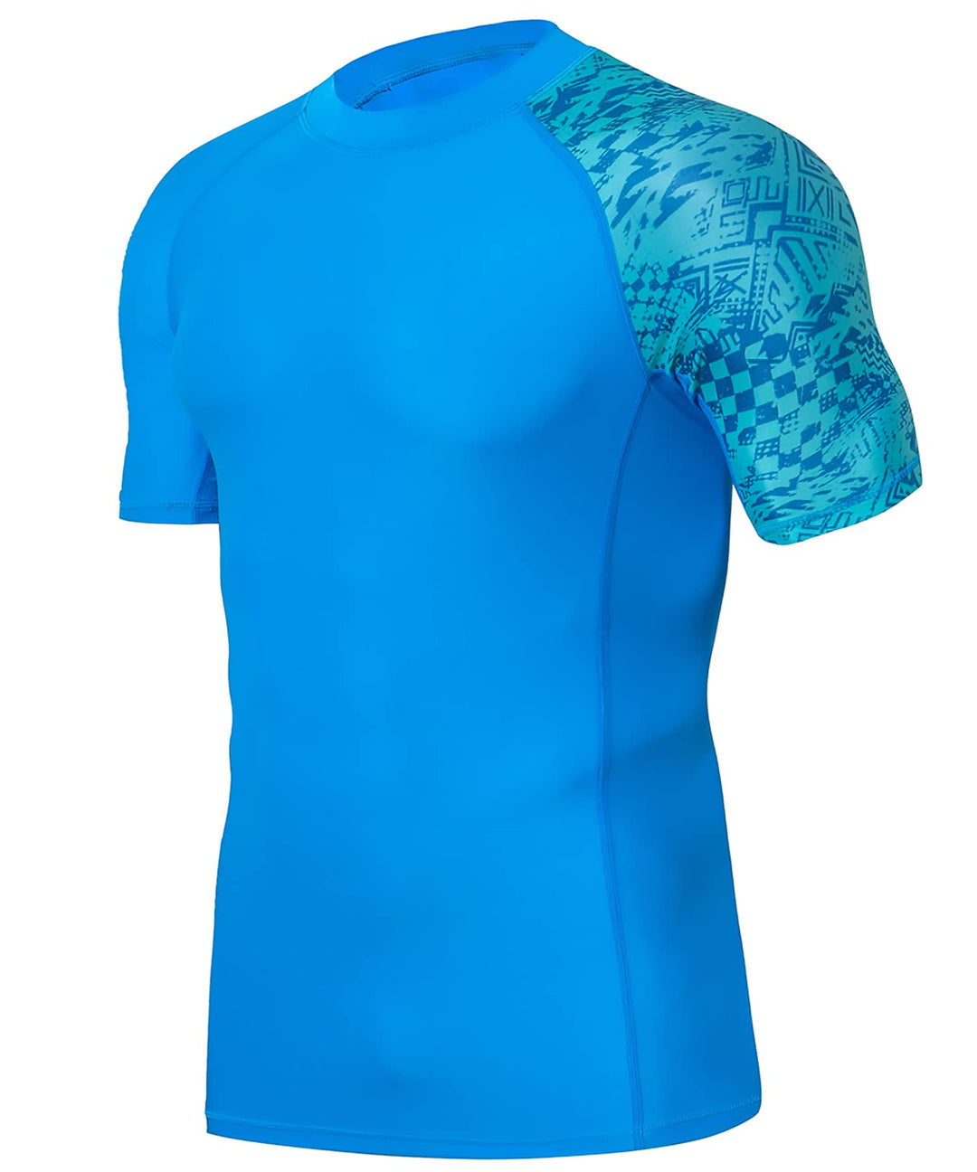 HUGE SPORTS Schwimmshirt Badeshirt Rashguard-Shirts Herren Kurzarm UPF 50+ | UV Sonnenschutz Elastis