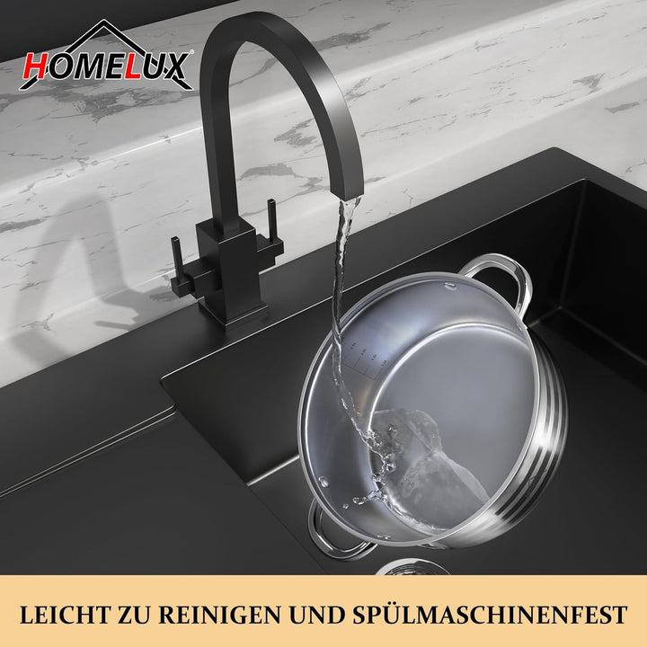 Topfset Homelux Edelstahl Kochtopf Set Induktion Töpfe Set 8-teilig, mit Glasdeckel, Spülmaschinen-g