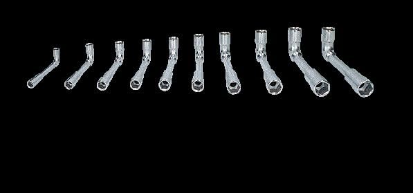 BRILLIANT TOOLS BT015100 Doppel-Steckschlüssel-Satz, 10-tlg [Powered by KS TOOLS] 10-tlg. Satz, 10-t