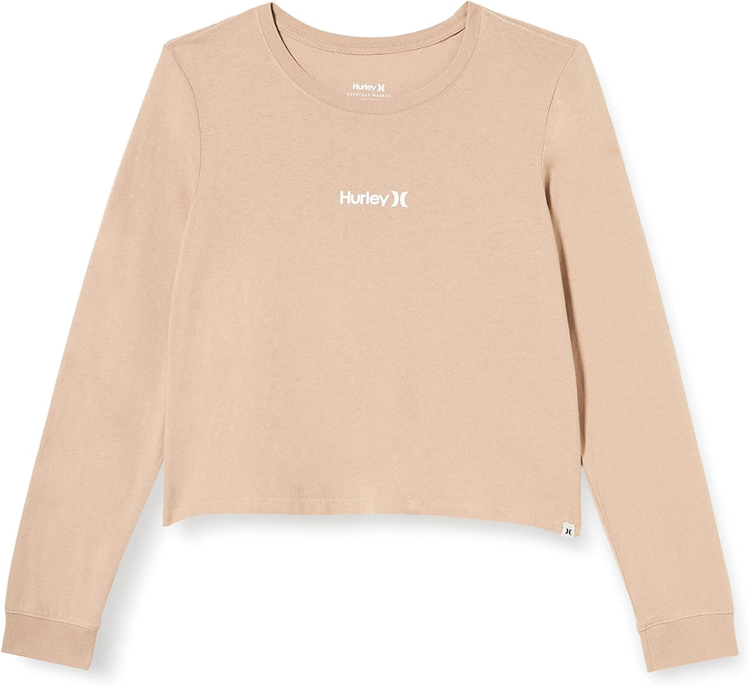 Hurley Damen OAO Smalls Long Sleeve Tee T-Shirt, Taupe (Simply Taupe), M