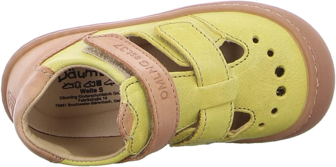 Däumling Mädchen Sven Sneaker 20 EU Schmal Chalk Lemon, 20 EU Schmal Chalk Lemon