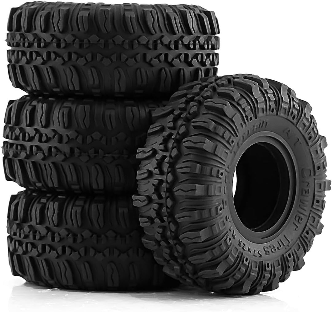 KEEDA 57mm RC Reifen und Räder, 1,0 Zoll Micro Beadlock Felge für 1/18 TRX4M 1/24 RC Crawler Car Axi